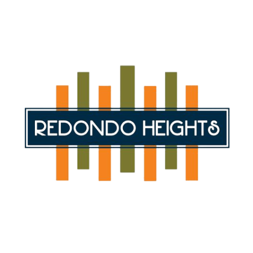 A logo with the text "REDONDO HEIGHTS" and a series of bars in varying heights.